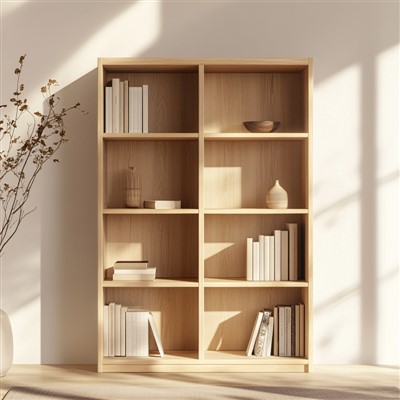 ドア付きの小さな固体木製の本ケース